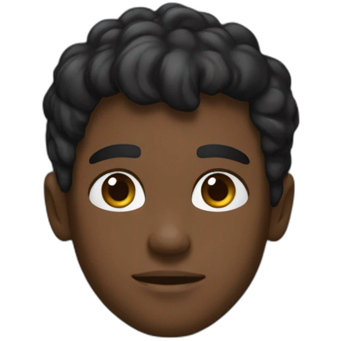 Garçon noir de peau qui tombe emoji