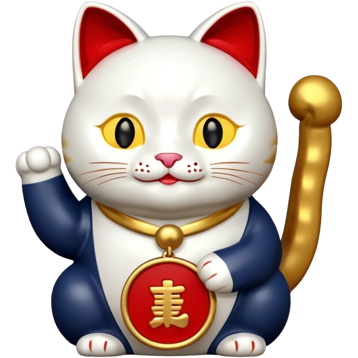 Classic lucky cat emoji