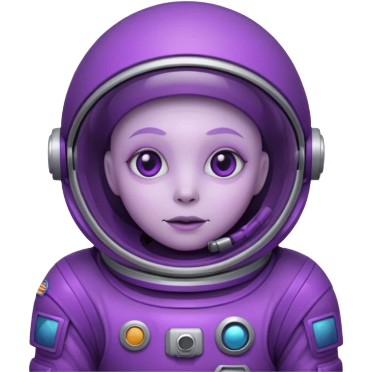 purple alien white Astronaut emoji