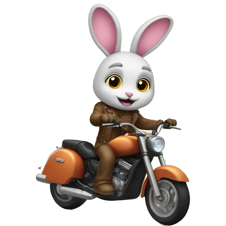 bunny on a motorcycle emoji