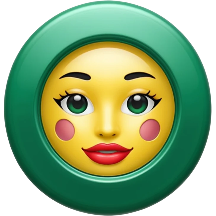 lip mask packaging green emoji