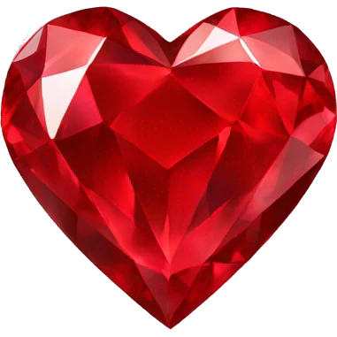 Red diamond love heart with no face  emoji