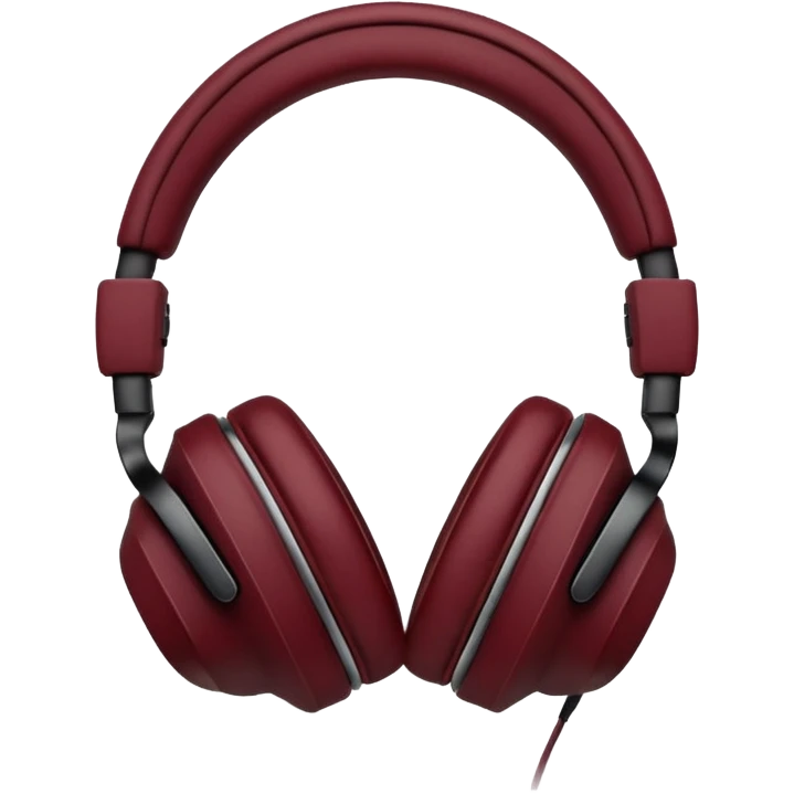 Maroon headphones  emoji