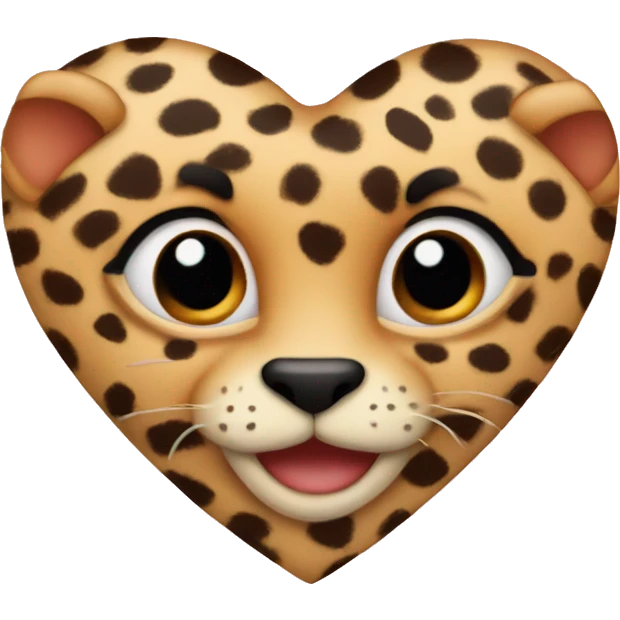 Heart with cheetahprint emoji