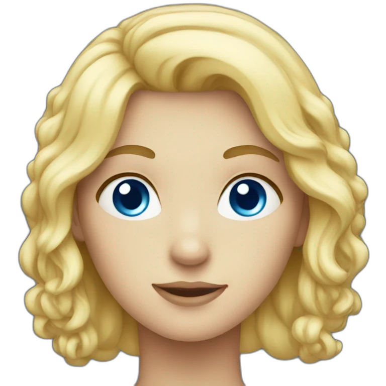 blond emoji with blue eye  emoji