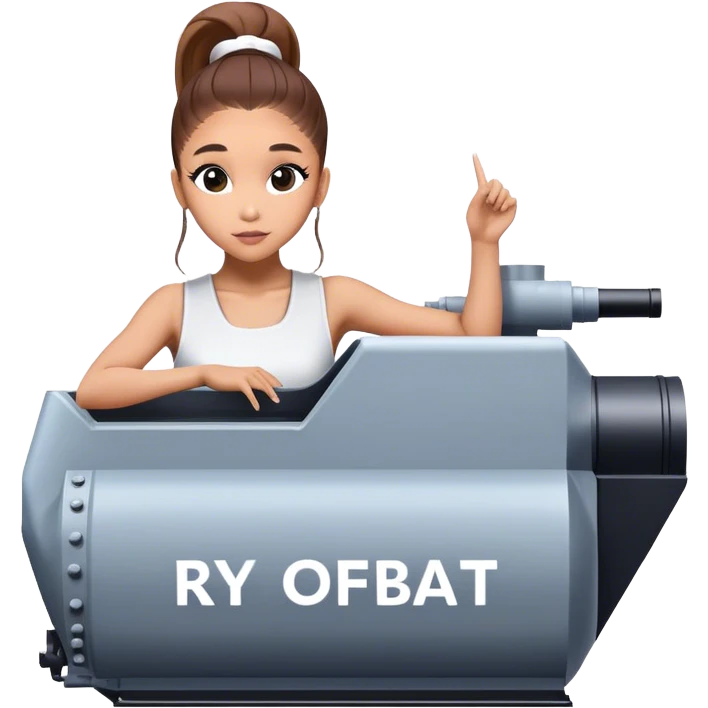 Ariana grande with "ryu offbeat" written on toptank emoji