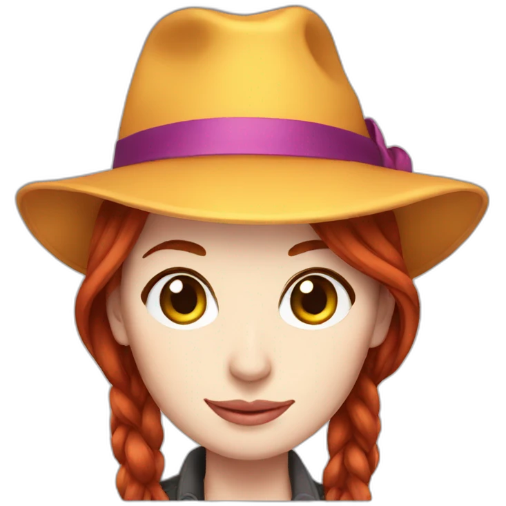 Felicia day with a hat emoji