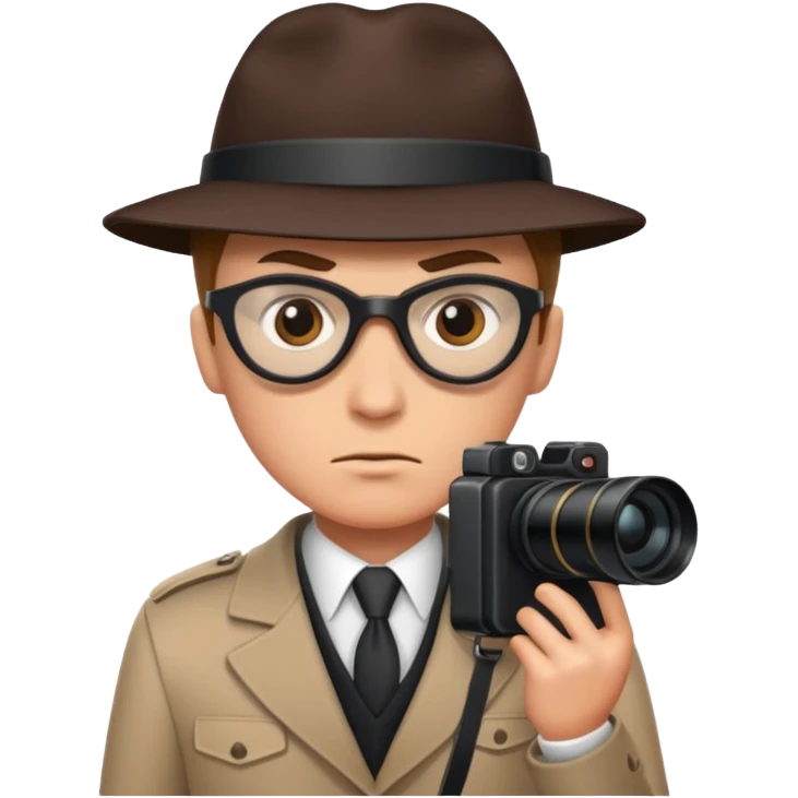 Spy with camera emoji