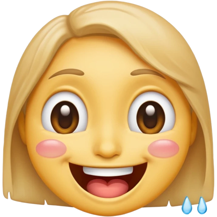 Emoji, laughing face with tears of joy, wide smile, big eyes emoji