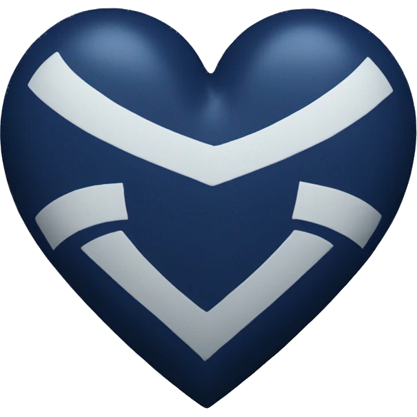 Navy blue heart emoji