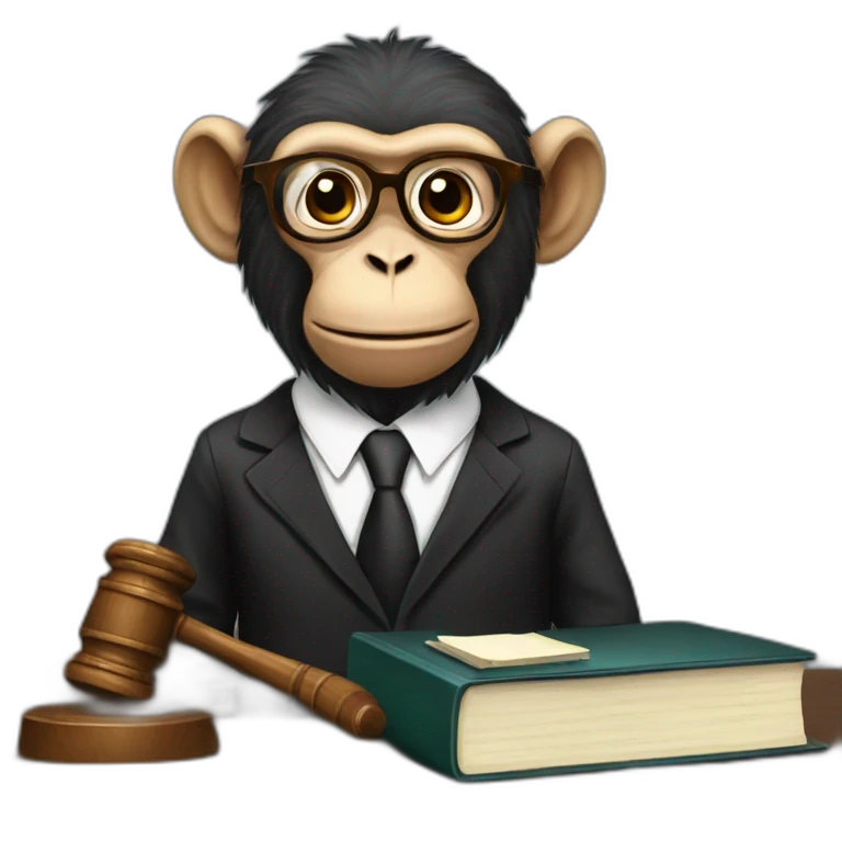 Monkey as lawyer emoji