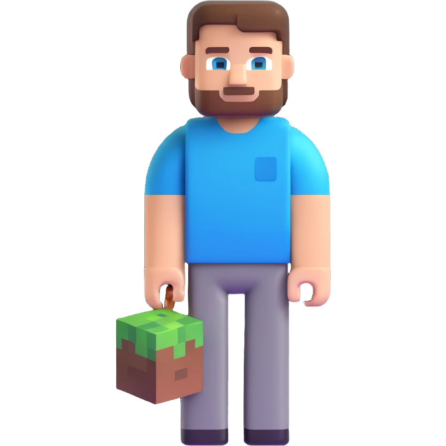 Minecraft Steve character emoji