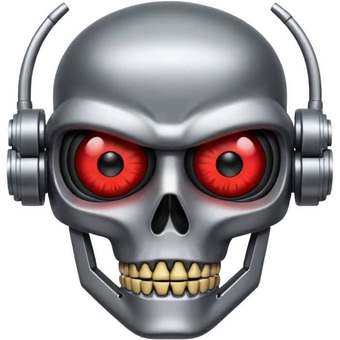 Red eyed Terminator emoji