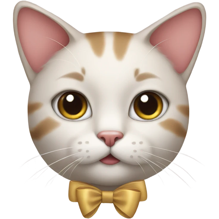 Cat wearing a bow  emoji