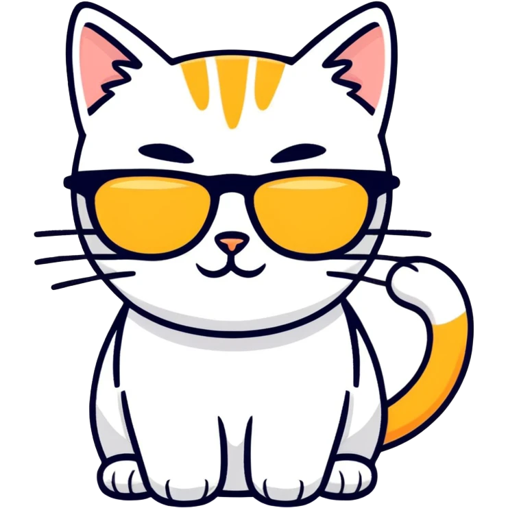 Cat with sunglasses emoji