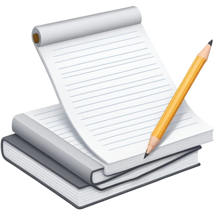 Stack of essay papers with pencil emoji