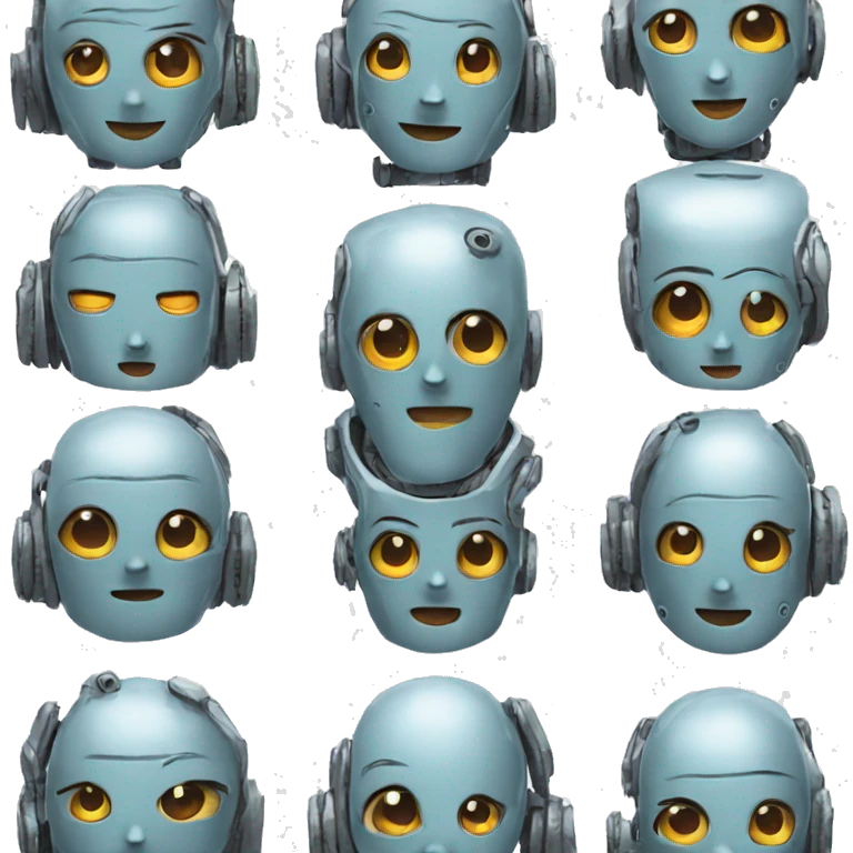 robot en diferentes formas emoji