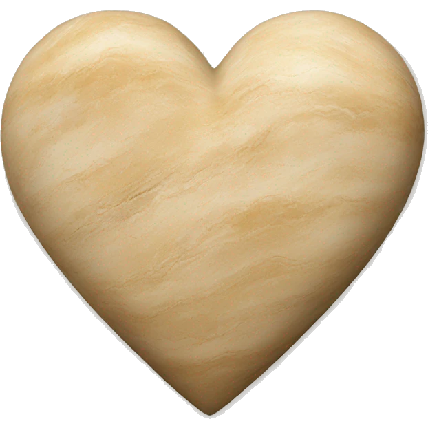 Travertine heart emoji