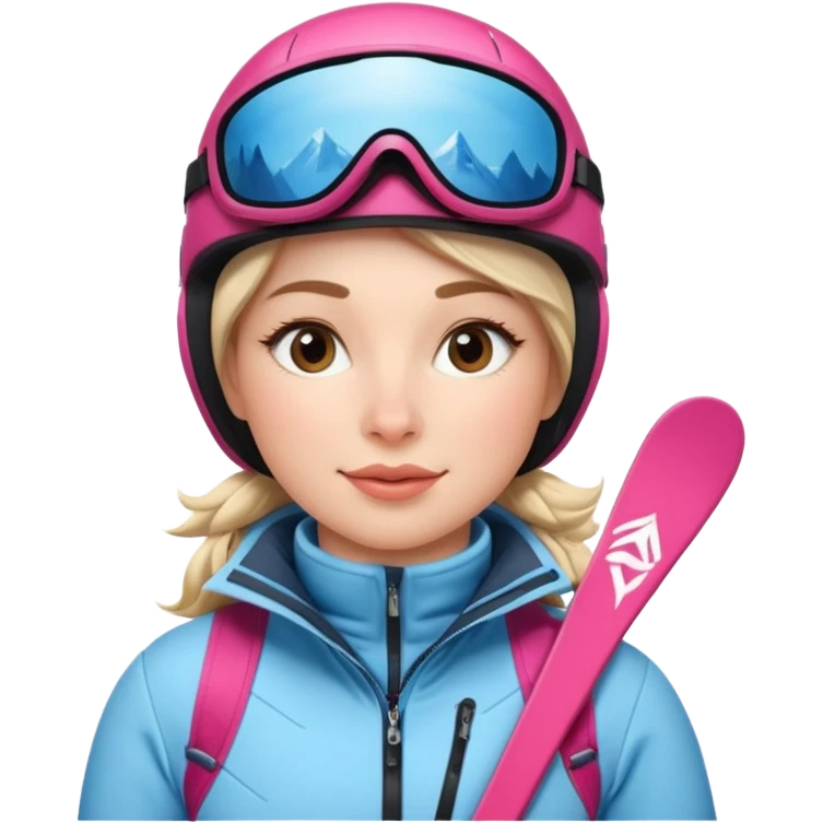 Woman Skiing, Background Matterhorn emoji