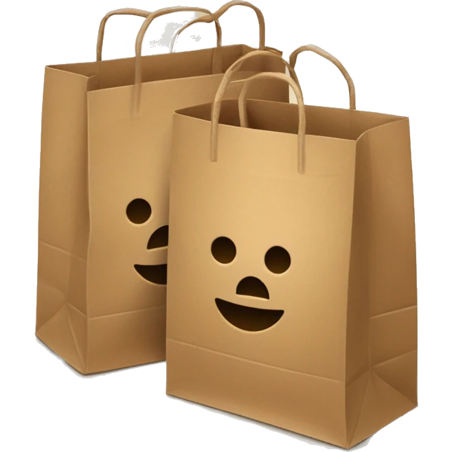 I need two shopping bags but its should be from brown paper and no invoice on it emoji