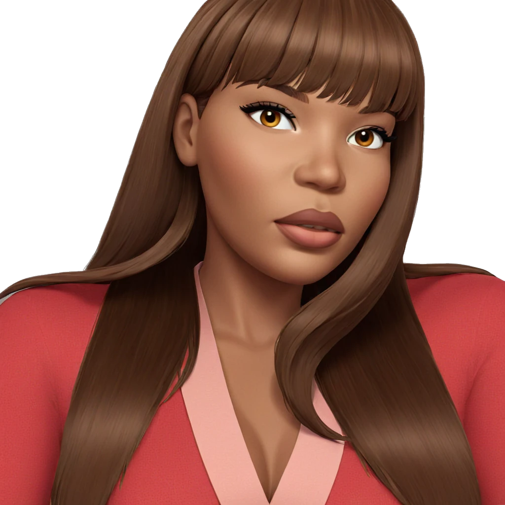 beautiful girl with brown hair emoji