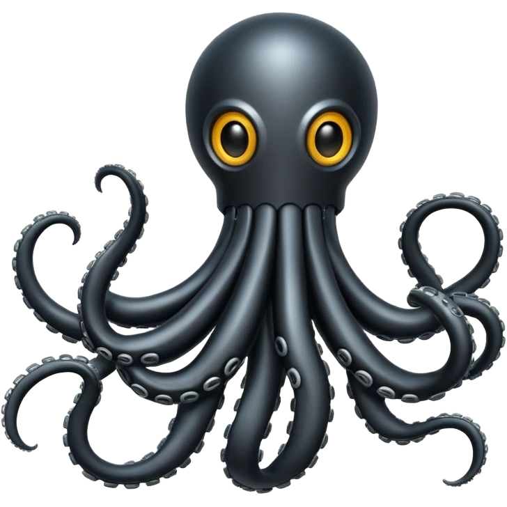 black robot tentacle emoji