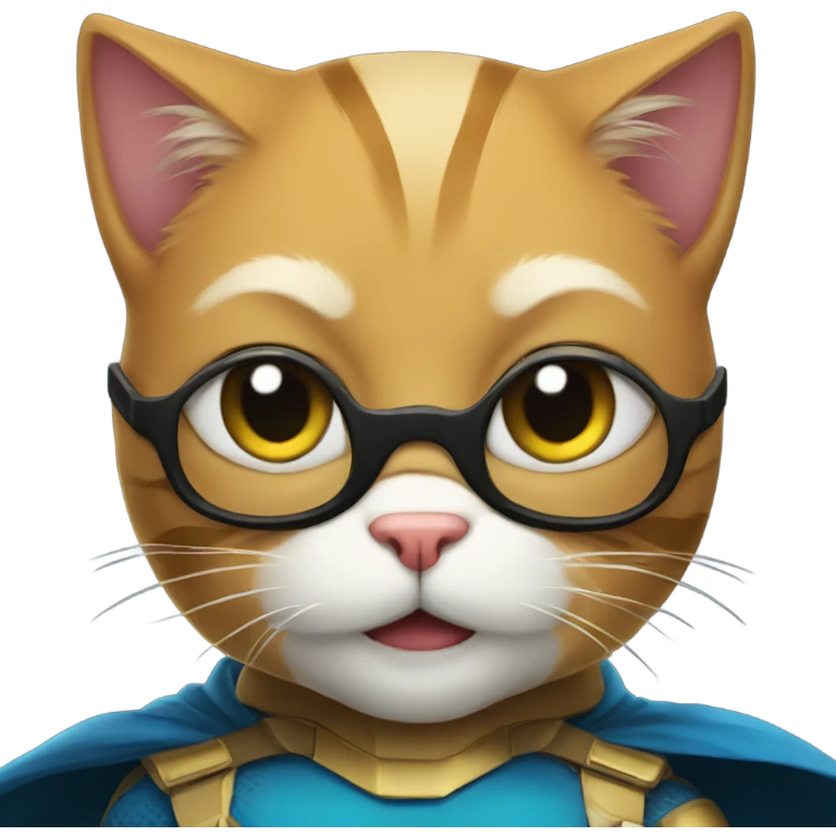 Superhero cat emoji