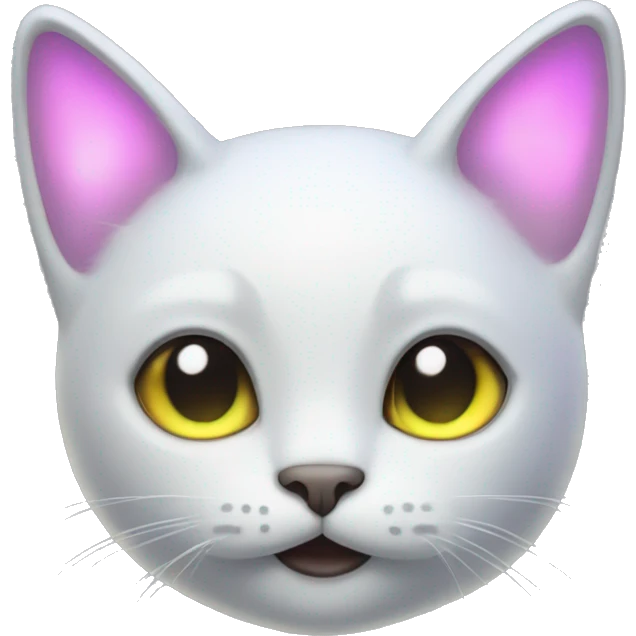 cat with glowing iridescent ears emoji