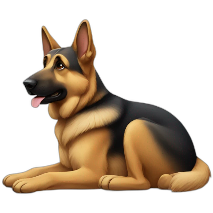 German shepherd praying emoji