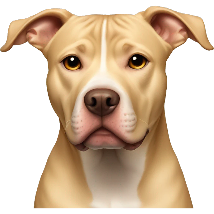 All blonde Pitbull lab mix pitbull ears  emoji