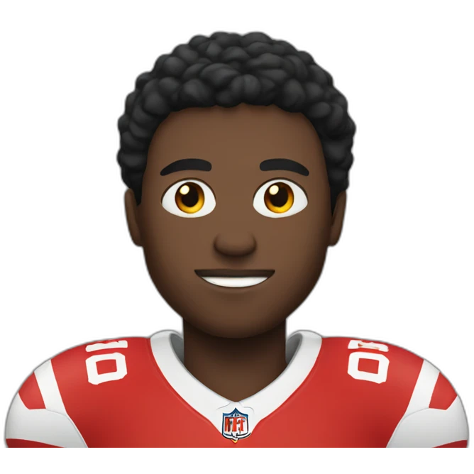 football player in black-red form emoji