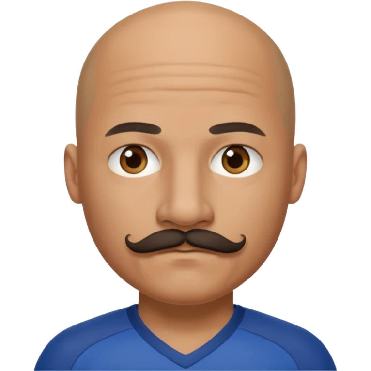 player with jersey  bald and mustache  emoji