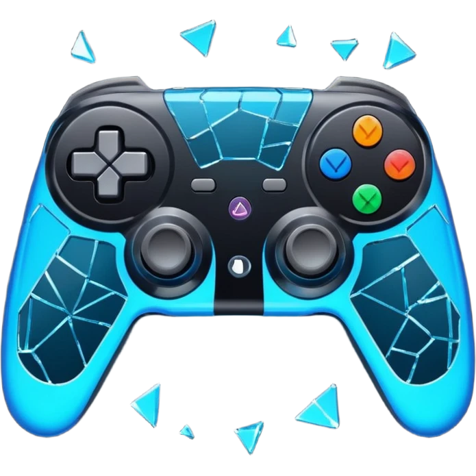 game controller shattered shattered glass emoji
