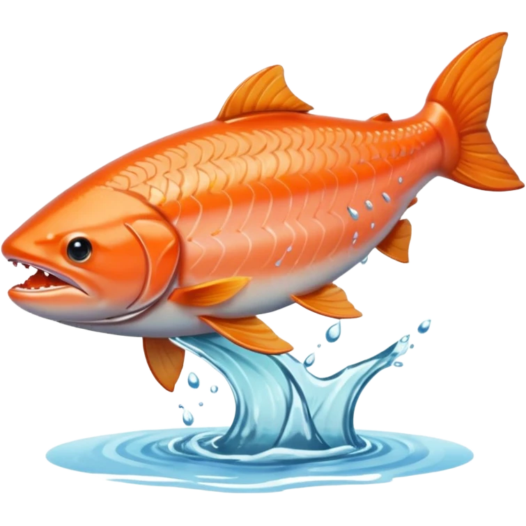 salmon flopping around on land emoji