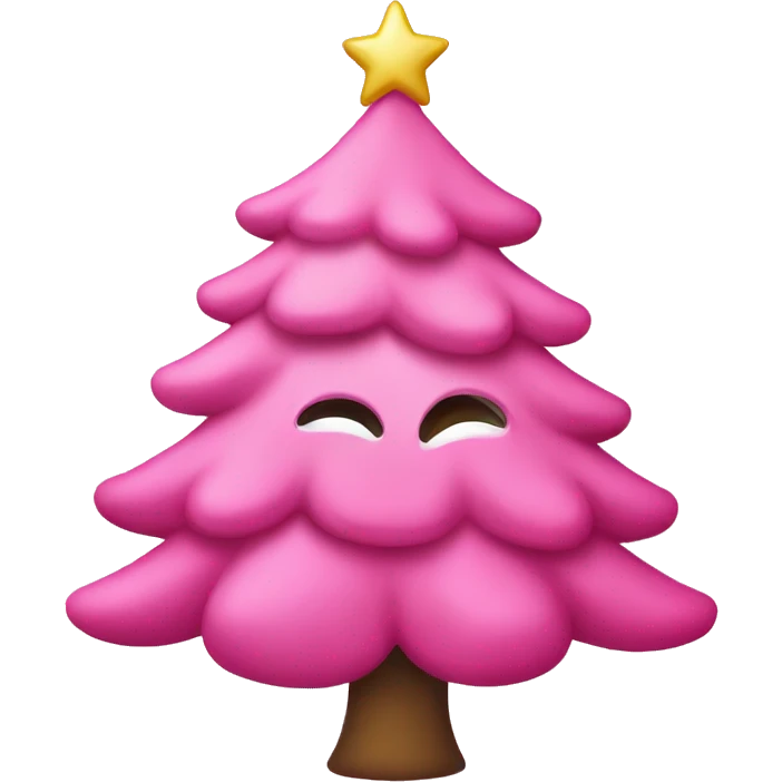 Christmas tree pink emoji