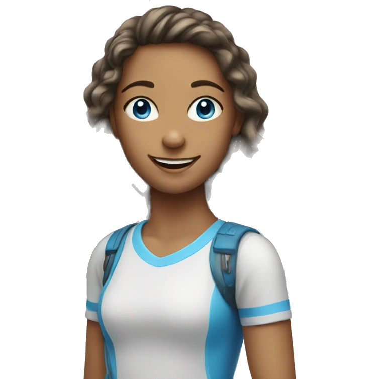 smiling girl with car outdoors blue eyes  emoji