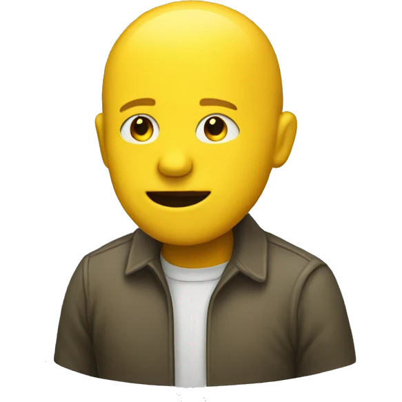 Yellow man leaving emoji