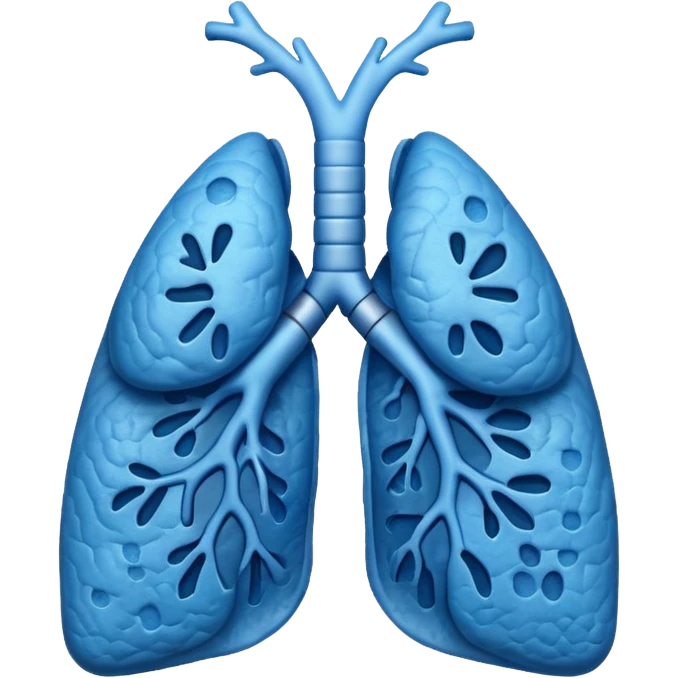 Lung disease blue emoji  emoji