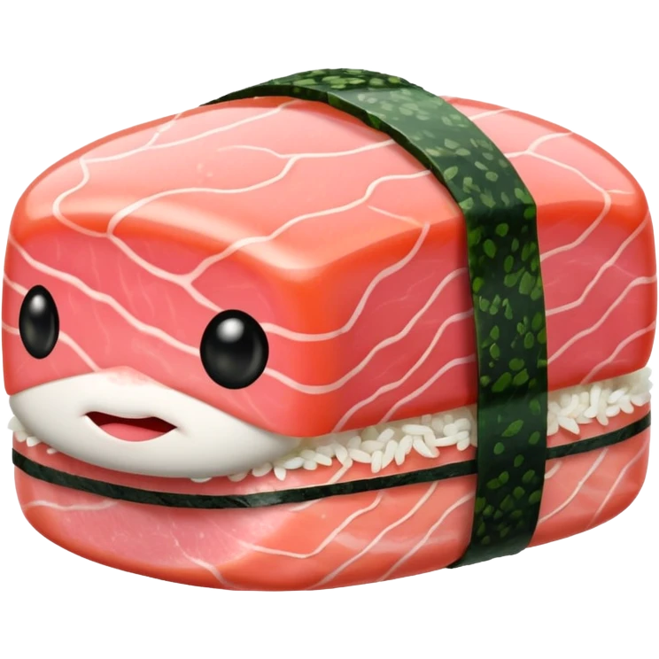 sushi piece light pink  emoji