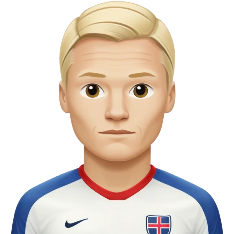 Erling Haaland soccer player in Norway jersey number 9 emoji