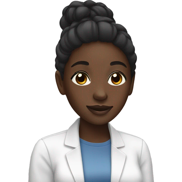 black girl doing skincare emoji