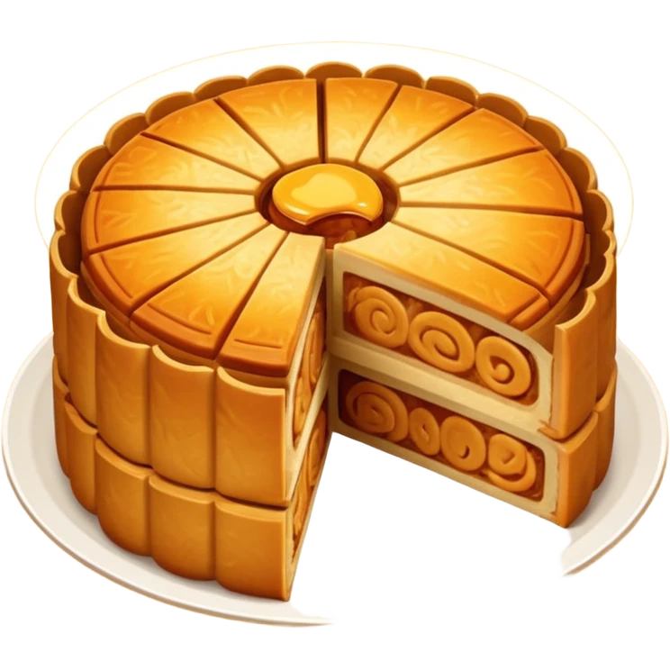 chinese moon cake cut in half emoji