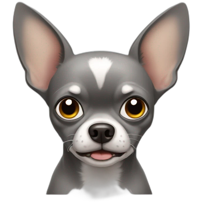 Gray Chihuahua angry emoji