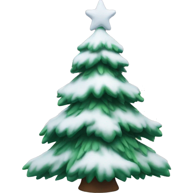 A cozy Christmas tree with snow in it  emoji