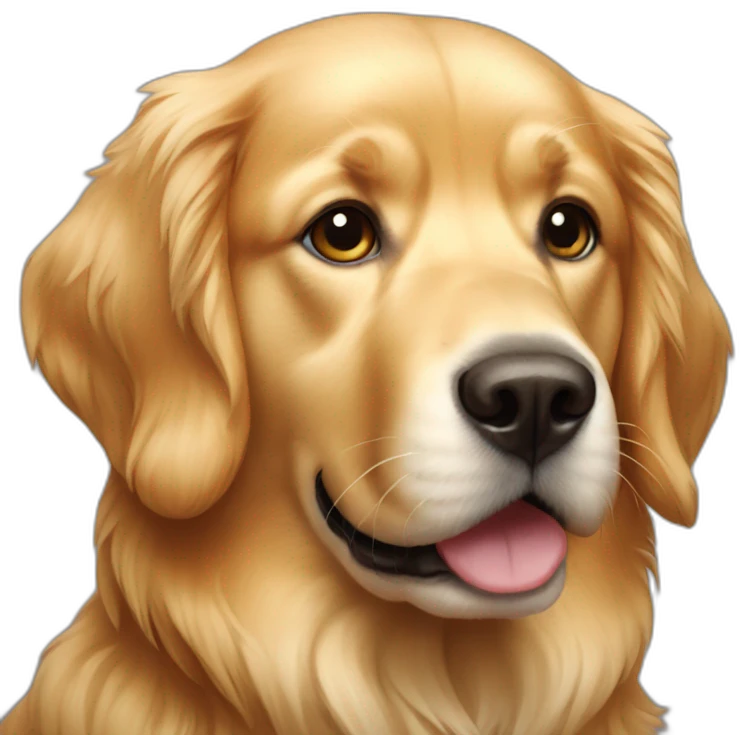 chien golden retriever emoji