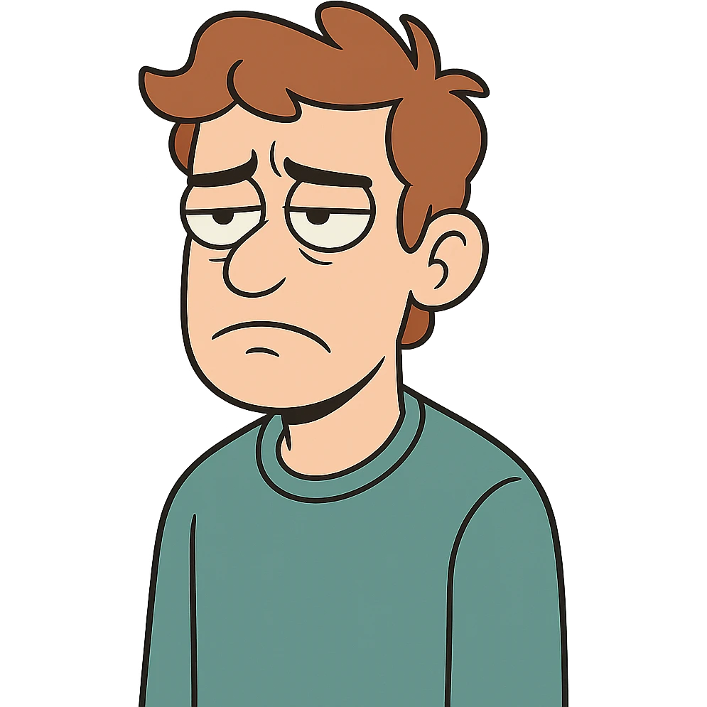 disappointed young man emoji