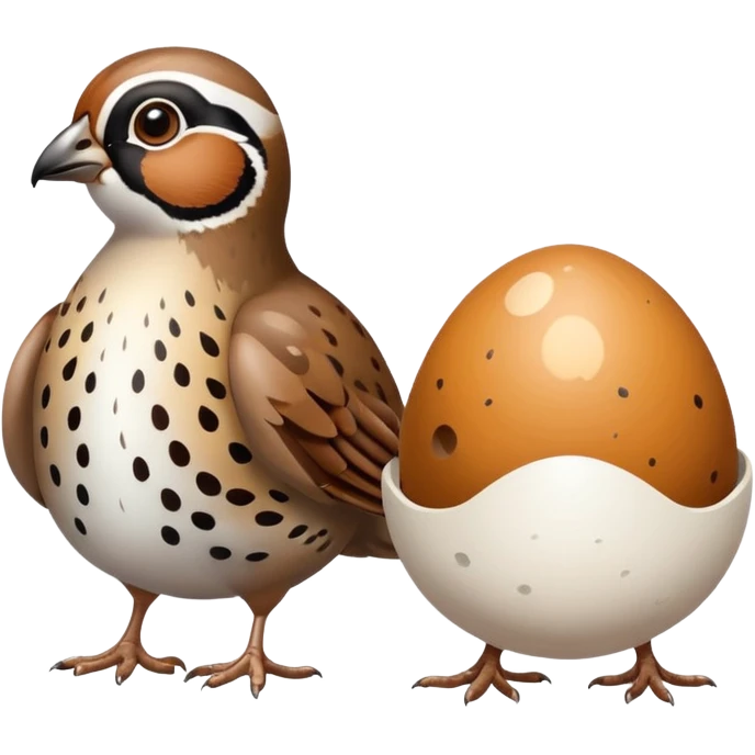 can you make a quail and quail egg emoji and it must face on the front emoji