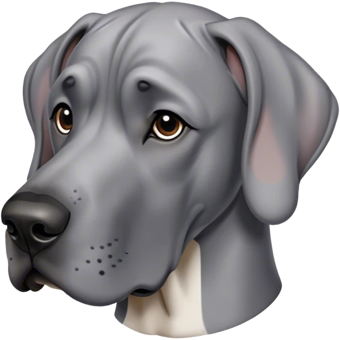 Great Dane only grey emoji