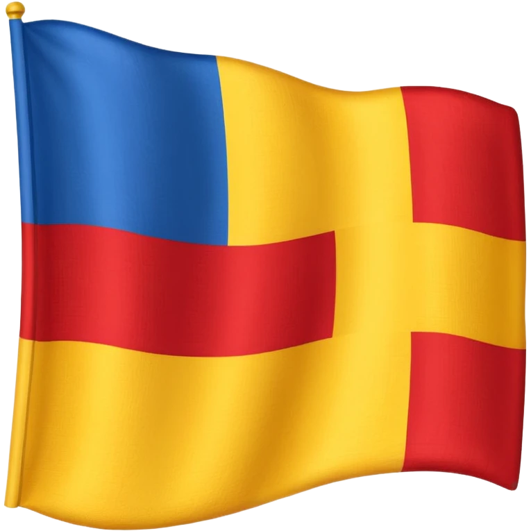 flag with three vertical bands of equal size, blue, red, and yellow emoji