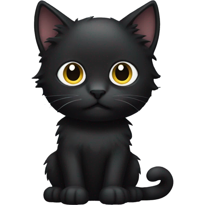 black cat with long hair wearing a github t-shirt emoji